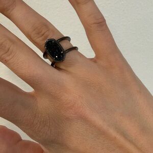 Kendra Scott Black Stone Ring